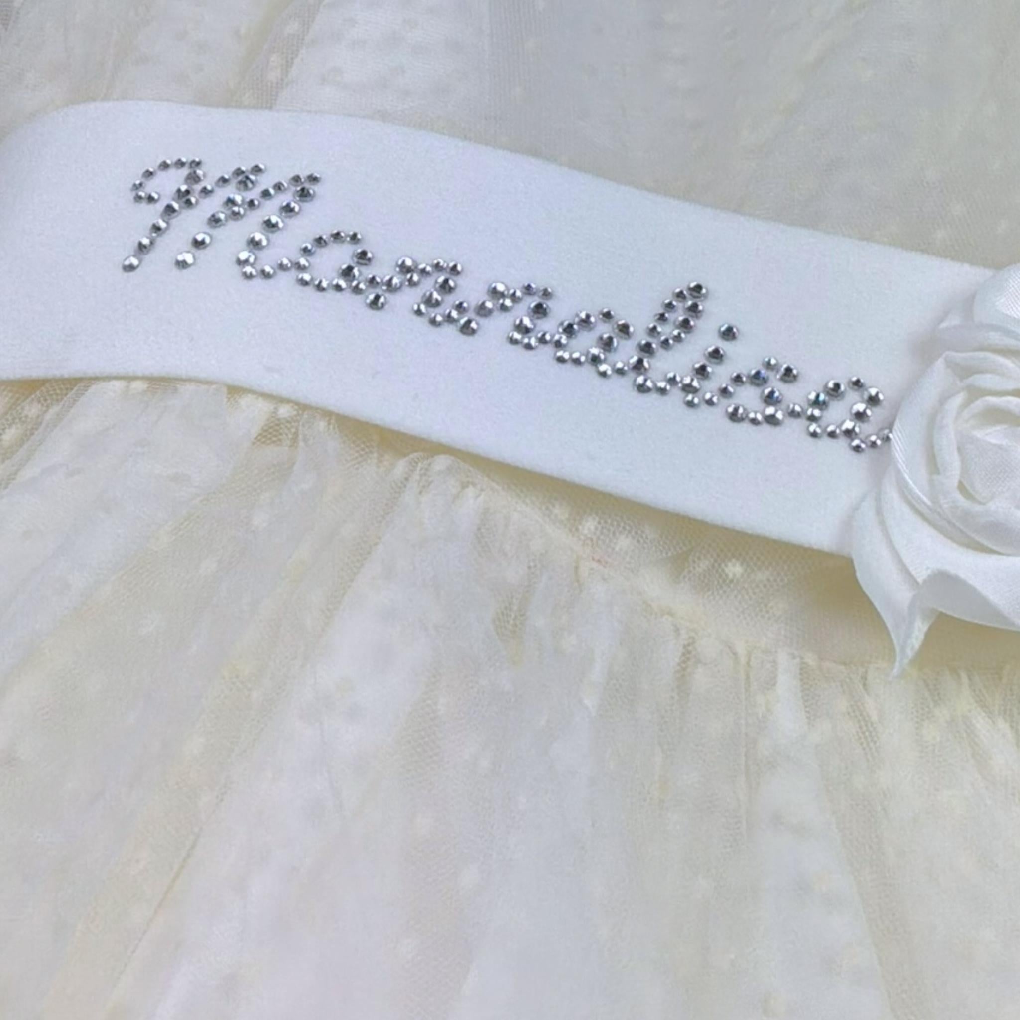 Monnalisa Abito Cerimonia Tinta Unita con Trasparenze per Bambina 793903 AVORIO MONNALISA 