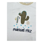 Manuel Ritz T-Shirt Girocollo Tinta Unita con Ricamo per Bambino MR3117X BIANCO MANUEL RITZ 