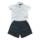John Richmond Completo 2 Pezzi Camicia-Bermuda Bicolore per Neonato RIP26076CE BIANCO/NERO JOHN RICHMOND 