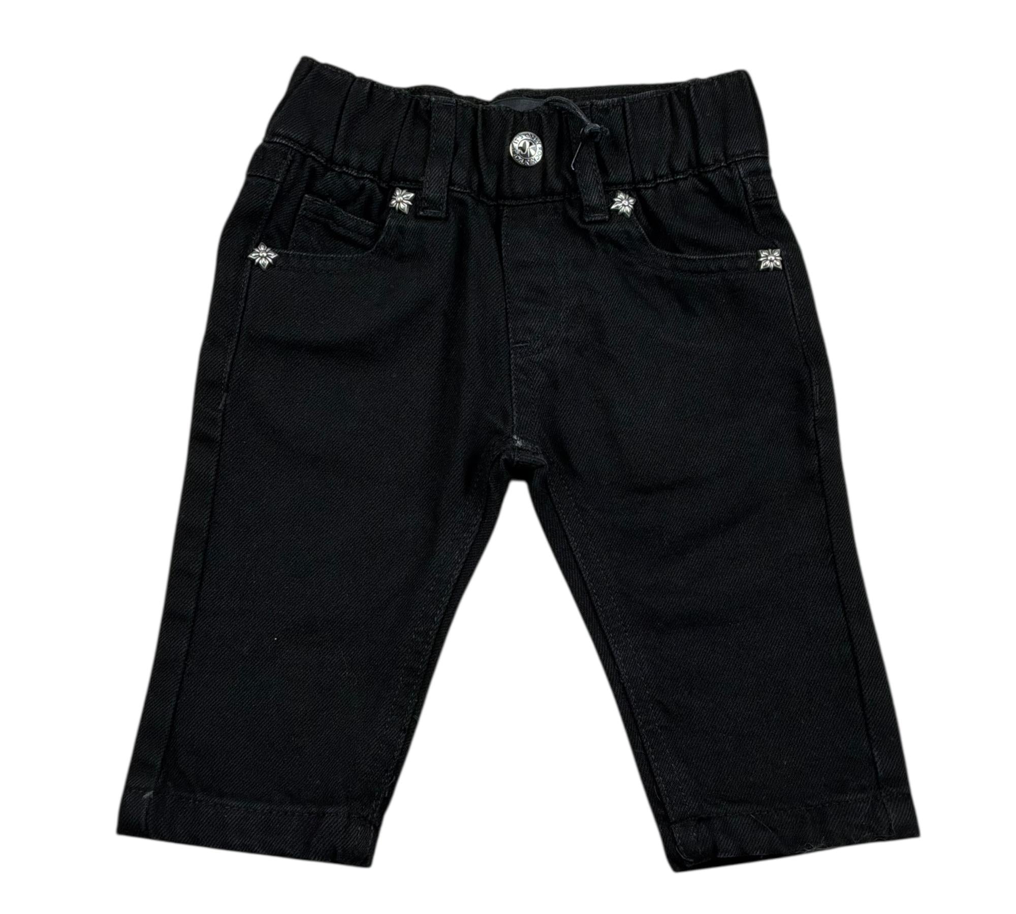 John Richmond Jeans Tinta Unita con Elastico In Vita per Neonato RIP26074JE NERO JOHN RICHMOND 