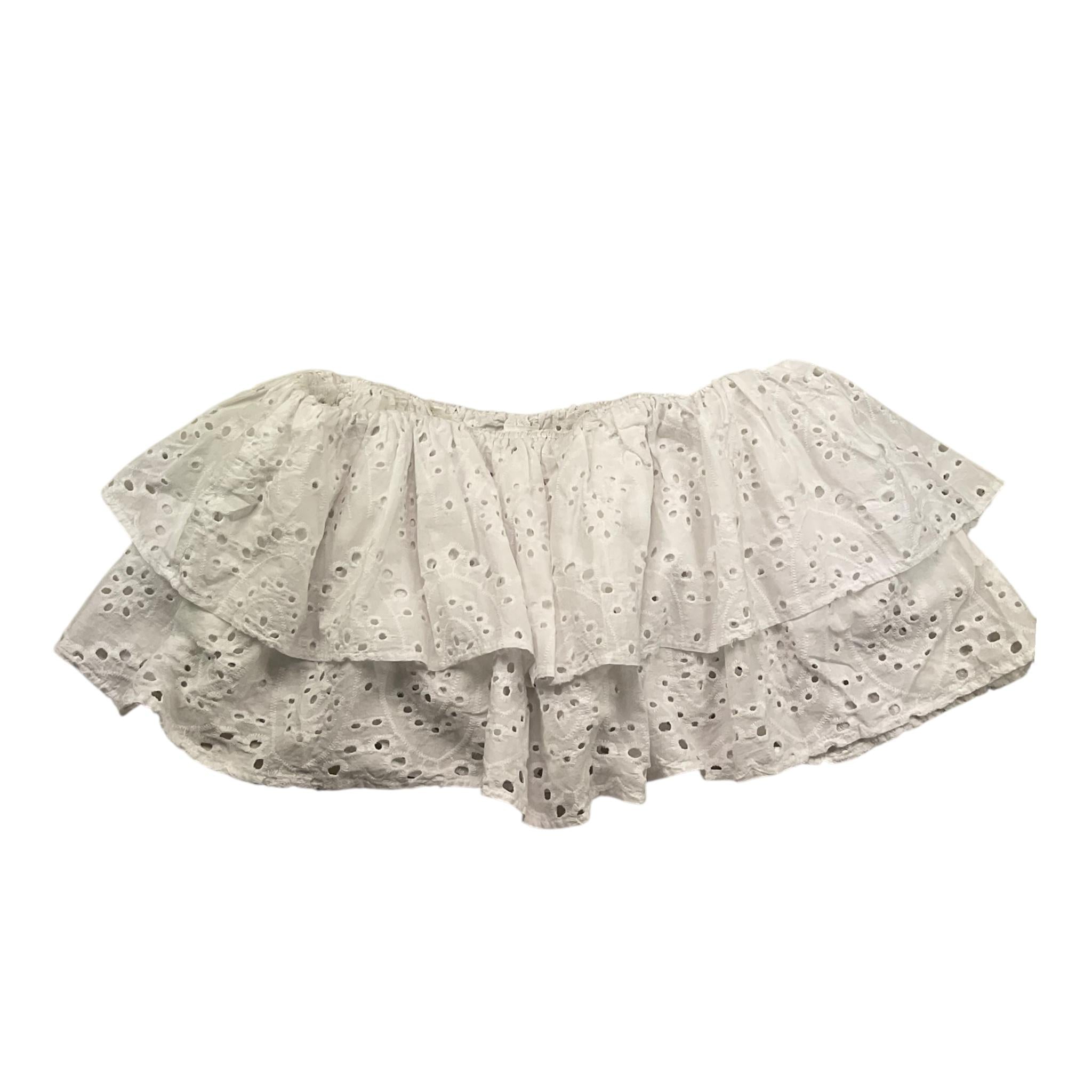 Met Top Tinta Unita In Pizzo Sangallo per Bambina ME366 BIANCO MET 