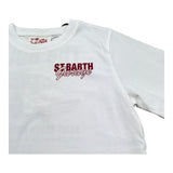 Saint Barth T-Shirt Girocollo Tinta Unita con Stampa per Bambino 00840L BIANCO SAINT BARTH 