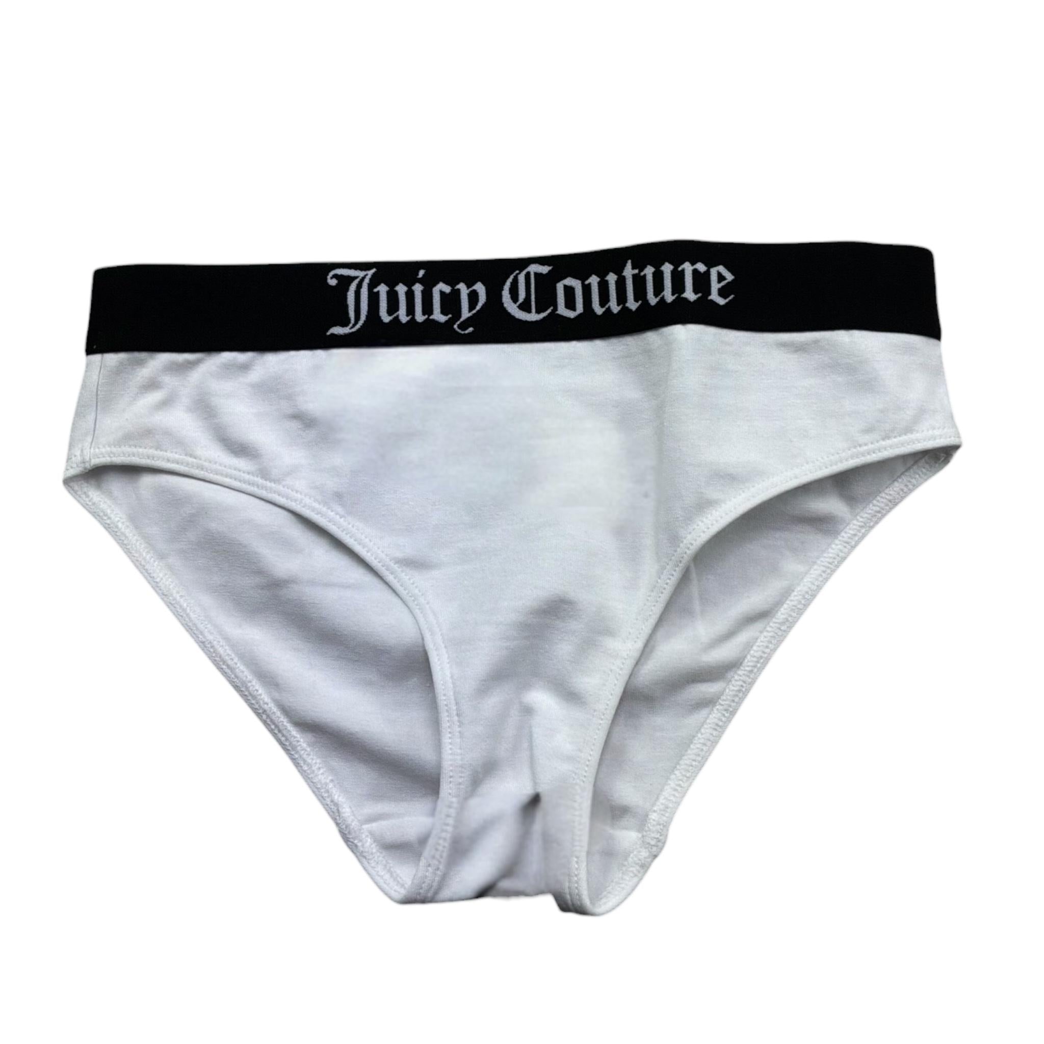 Juicy Couture Slip Tinta Unita con Stampa per Bambina JBX5823 BIANCO JUICY COUTURE 