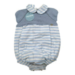 Juliana Pagliaccetto Mezza Manica Fantasia A Righe Azzurro Polvere per Neonato 25169X AZZURRO POLVERE JULIANA 