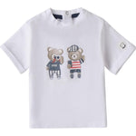 Minibanda T-Shirt Girocollo Tinta Unita con Stampa per Neonato 3B613 BIANCO MINIBANDA 