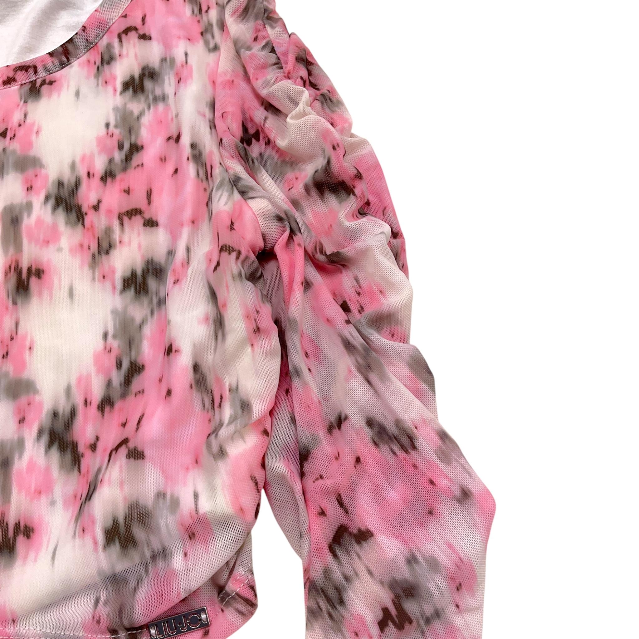 Liu Jo Shirt Tinta Unita con Fantasia per Bambina GA4093 ROSA LIU JO 