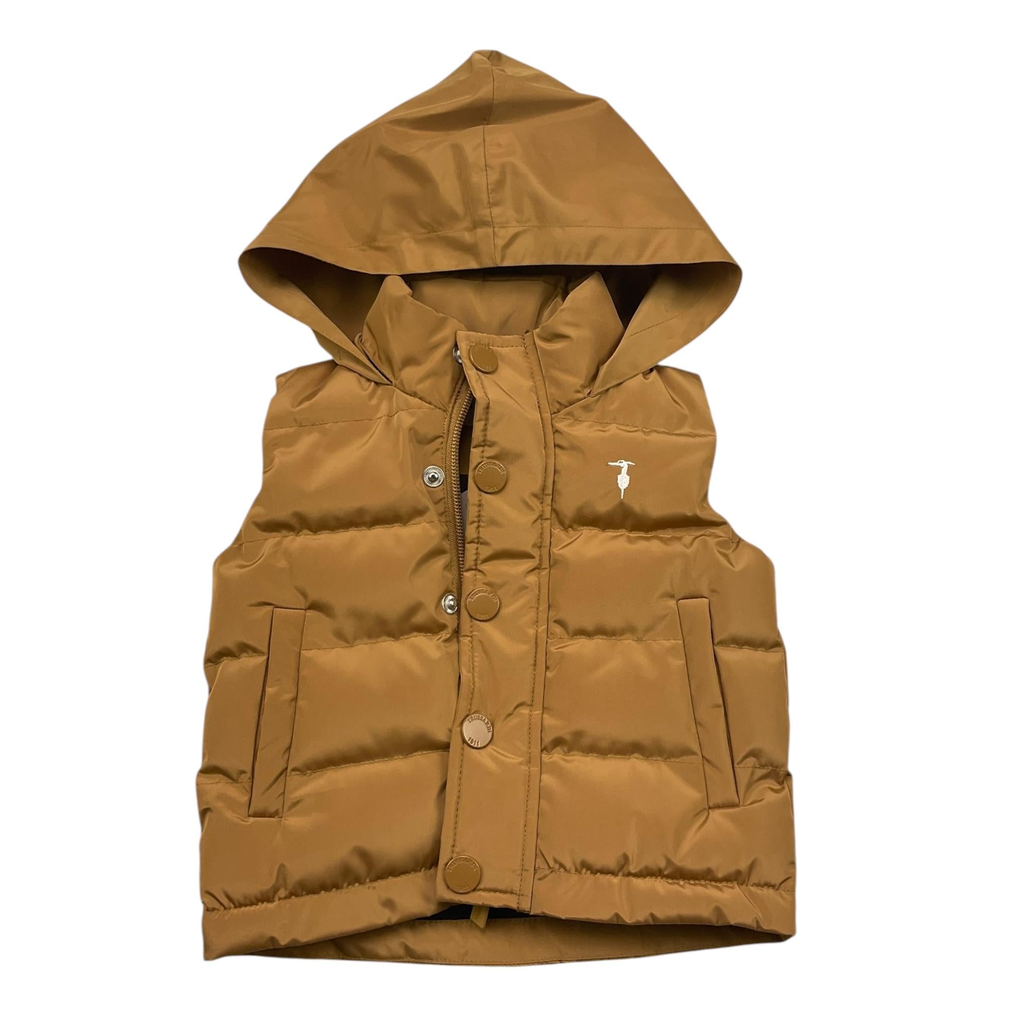 TRUSSARDI smanicato tinta unita con cappuccio Cammello per Neonato TIA25067PI CAMMELLO TRUSSARDI 