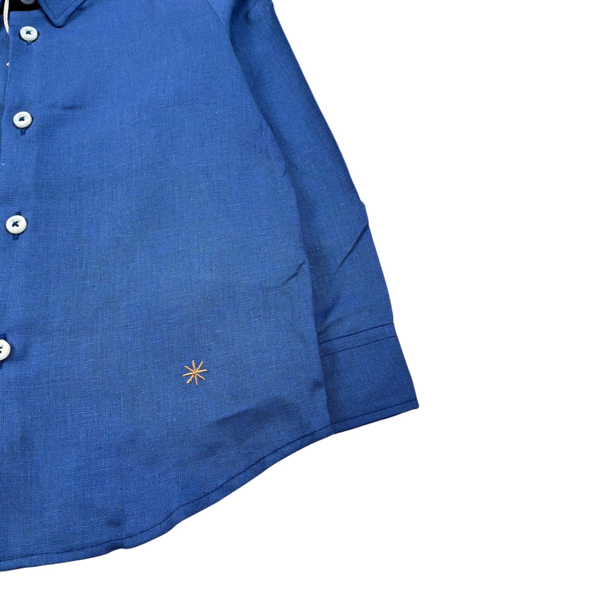 Manuel Ritz Camicia Manica Lunga Tinta Unita per Neonato MR30833 BLU MANUEL RITZ 