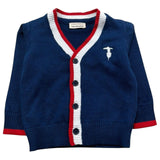 Trussardi Cardigan Tinta Unita Scollo A V per Neonato TIP26007CD BLU TRUSSARDI 