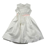 Les Gamins Abito Giromanica Tinta Unita con Cinturino per Bambina LG231020R BIANCO LES GAMINS 
