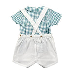 Babidu Completo 2 Pezzi Camicia-Salopette per Neonato 40406 BAINCO/VERDE BABIDU 