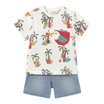 Mayoral Completo 2 Pezzi T-Shirt-Bermuda Bianco per Neonato 1216 BIANCO MAYORAL 