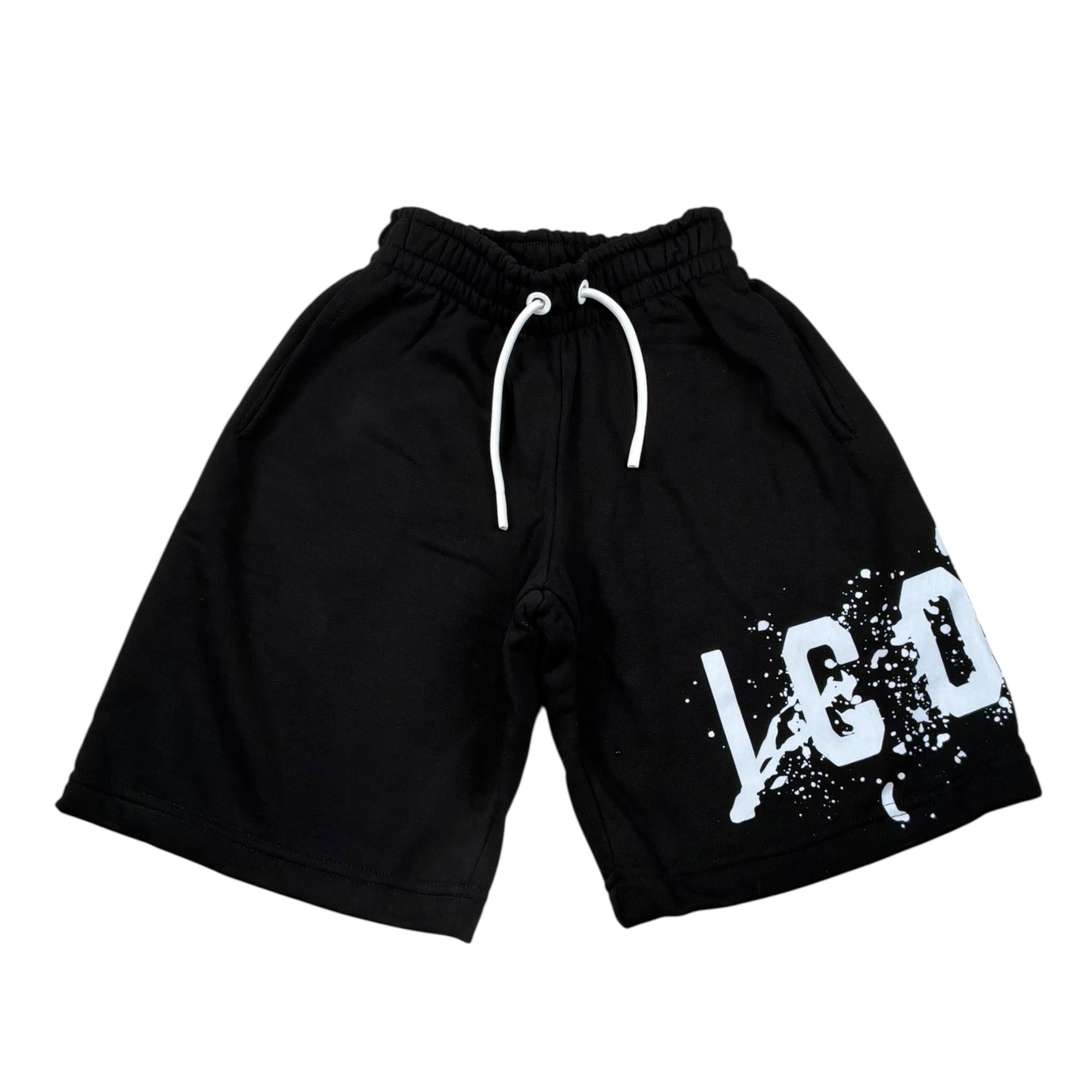 Icon Bermuda Tinta Unita con Stampa per Bambino IBSH00523X NERO ICON 