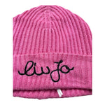 LIU JO cappello tinta unita con logo Rosa per Bambina KF4036 ROSA LIU JO 