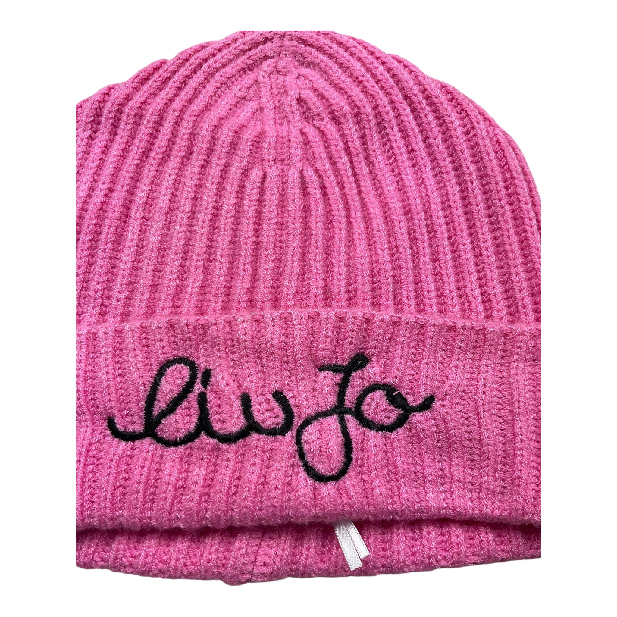LIU JO cappello tinta unita con logo Rosa per Bambina KF4036 ROSA LIU JO 