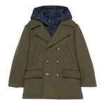 FAY cappotto sfoderabile tinta unita con bottoni Verde per Bambino FV2Q00 VERDE FAY 