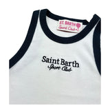 Saint Barth Canotta Tinta Unita con Stampa per Bambina BLUE BIANCO SAINT BARTH 
