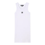 Dkny Abito Mezza Manica Tinta Unita per Bambina D62332 BIANCO DKNY 