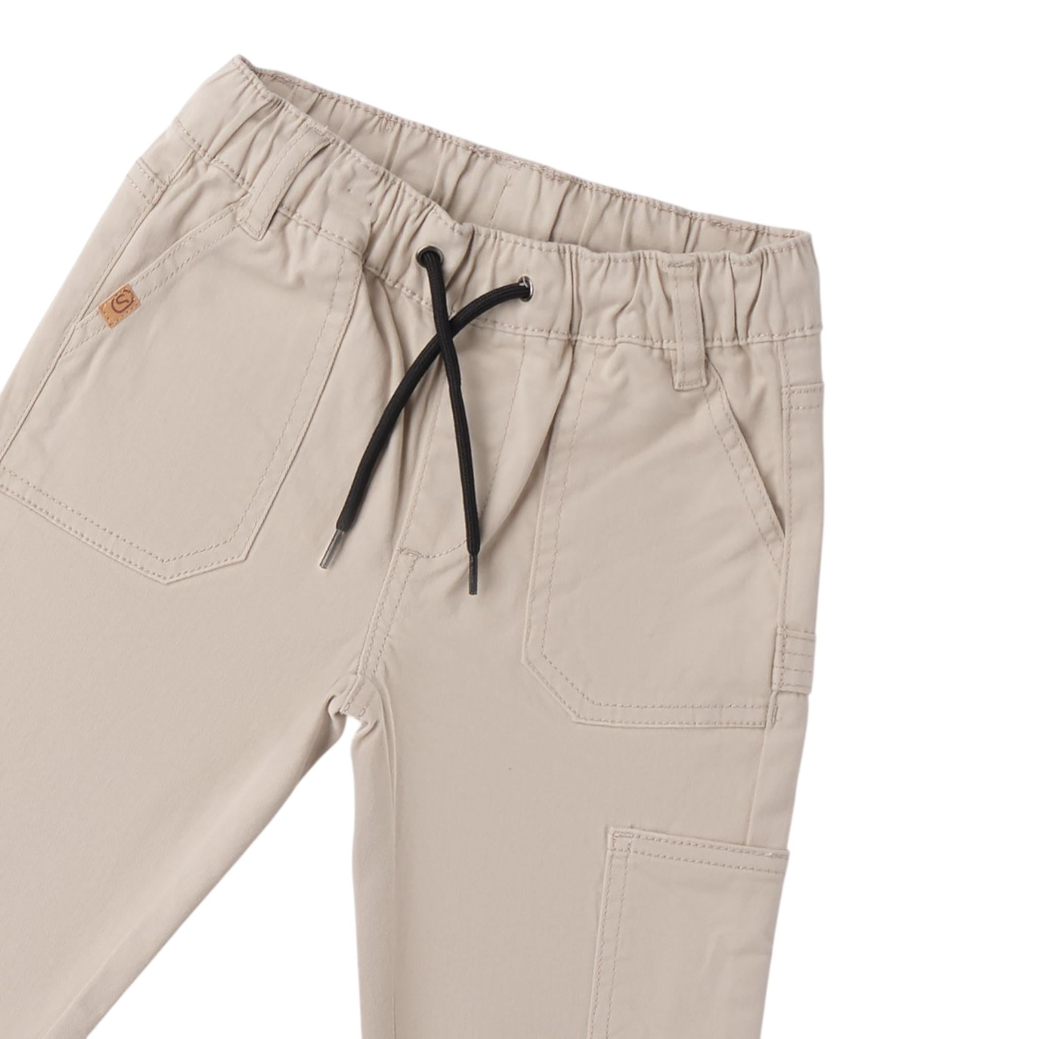 Sarabanda Pantalone tinta unita con Elastico In Vita Beige per Bambino 0B031J BEIGE SARABANDA 