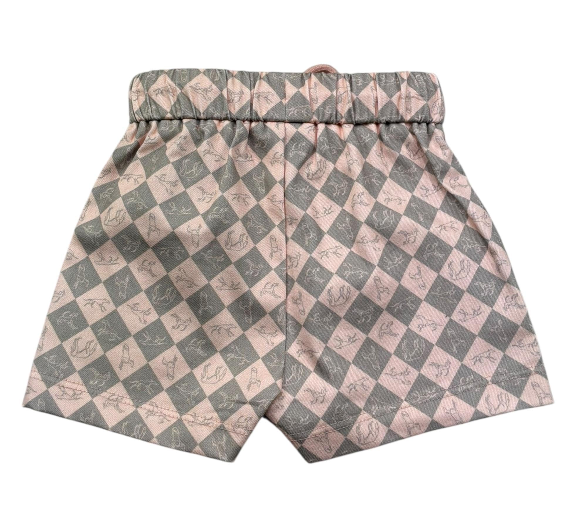 Trussardi Short Stampa Fantasia con Elastico In Vita per Neonata TIP26132SH ROSA TRUSSARDI 