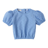 Sarabanda Top Tinta Unita Traforato per Bambina 0B357 AZZURRO SARABANDA 