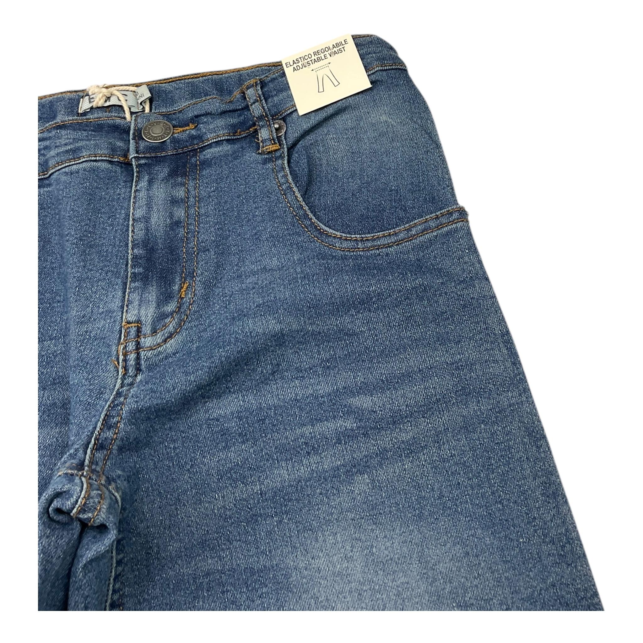Emc Jeans Tinta Unita con Girovita Regolabile per Bambino BZ7178 BLU EMC 