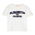 ELISABETTA FRANCHI t-shirt girocollo tinta unita cn stampa in contrasto Bianco per Neonata EGTS087NX BIANCO ELISABETTA FRANCHI 