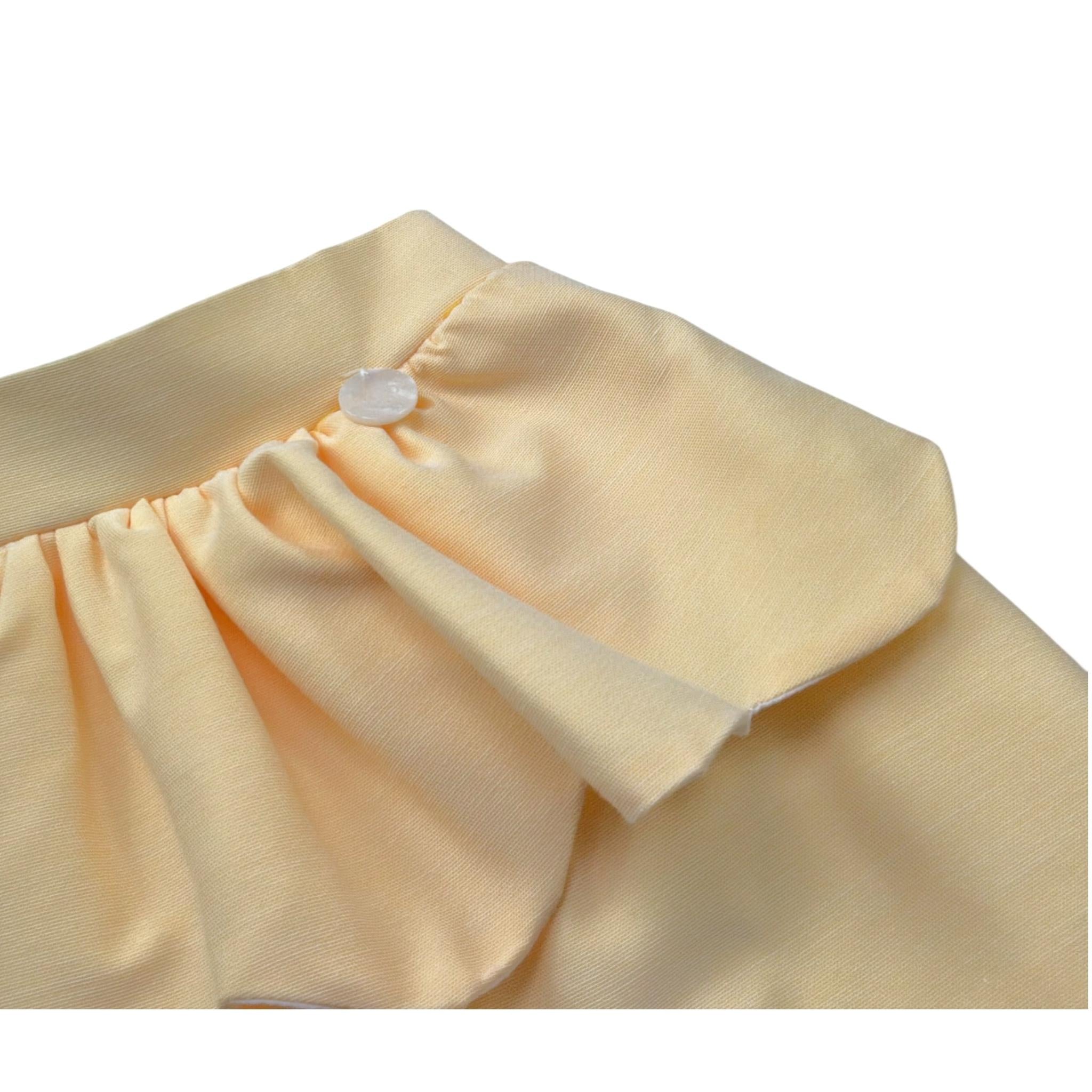 Le Bebe' Gonna Tinta Unita con Rouches per Neonata LBG6402 GIALLO LE BEBE' 