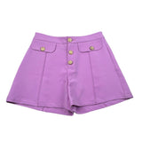 Fun & Fun Short Tinta Unita con Girovita Regolabile per Bambina FNCJSO16381 GLICINE FUN & FUN 