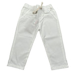 Please Pantalone tinta unita con Elastico In Vita Bianco per Neonato PE54272B13 BIANCO PLEASE 