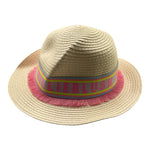 Billieblush Cappello Paglia Tinta Unita con Applicazioni per Bambina U20758 BEIGE BillIEBLUSH 