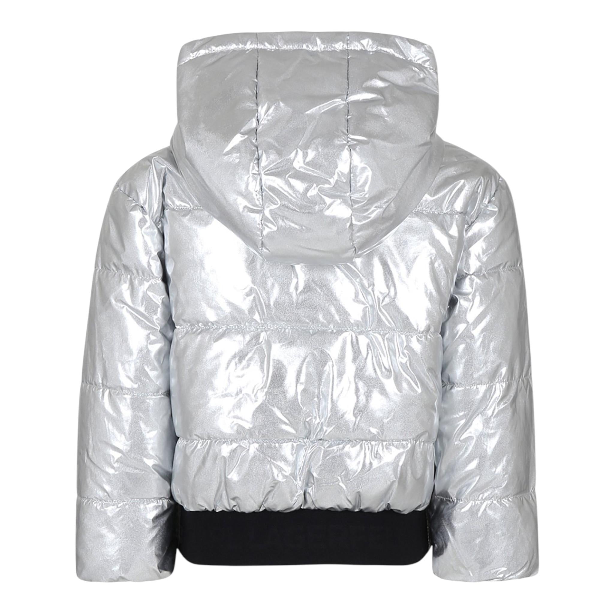 KARL LAGERFELD giubbino tinta unita con cappuccio Argento per Bambina Z30233 ARGENTO KARL LAGERFELD 