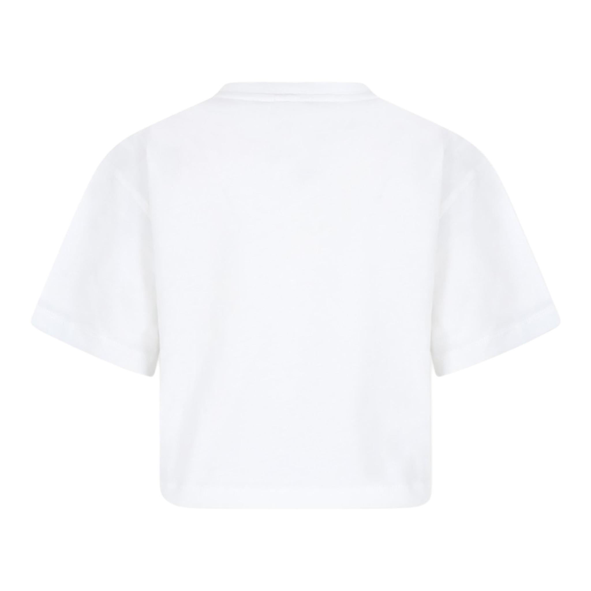 STELLA McCARTNEY t-shirt girocollo tinta unita con stampa in contrasto Bianco per Bambina TV8C41 BIANCO STELLA McCARTNEY 