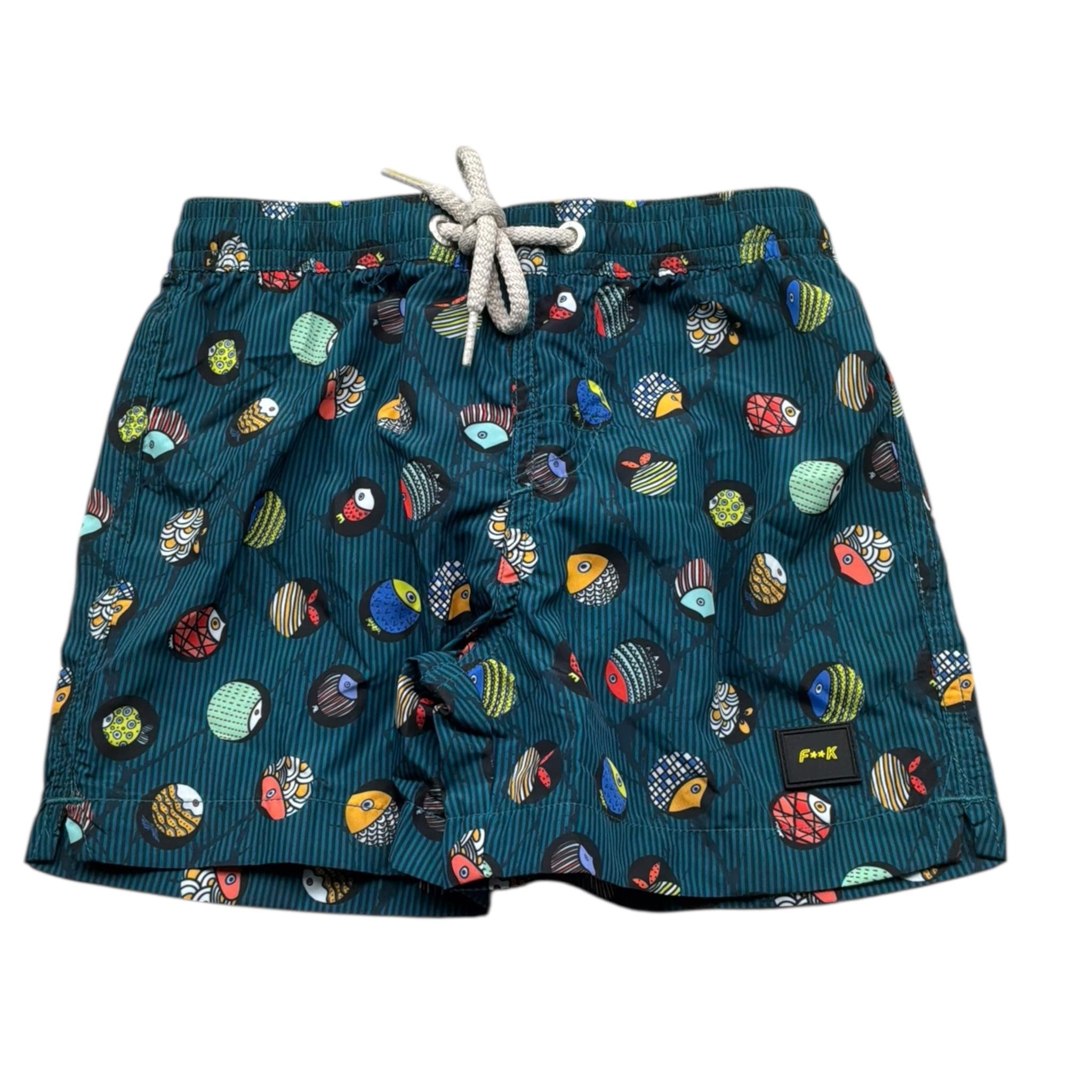 F**K Costume Modello Bermuda Tinta Unita con Fantasia per Neonato FJ25J04BA30X21N VERDE F**K 