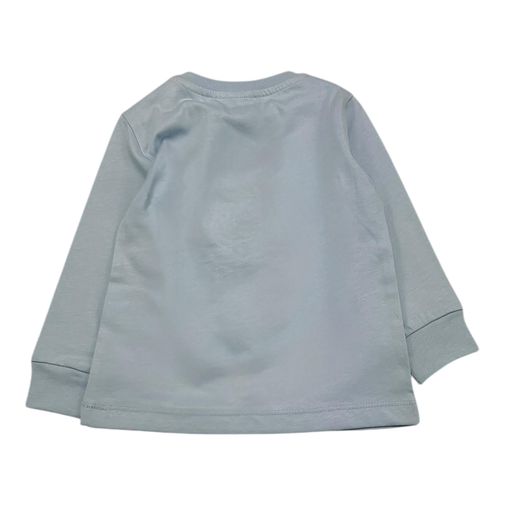 CESARE PACIOTTI shirt girocollo tinta unita con stampa Azzurro per Neonato TSP5371B AZZURRO CESARE PACIOTTI 