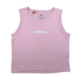 Adidas Top Tinta Unita Giromanica con Logo per Bambina JC9734 ROSA Adidas 