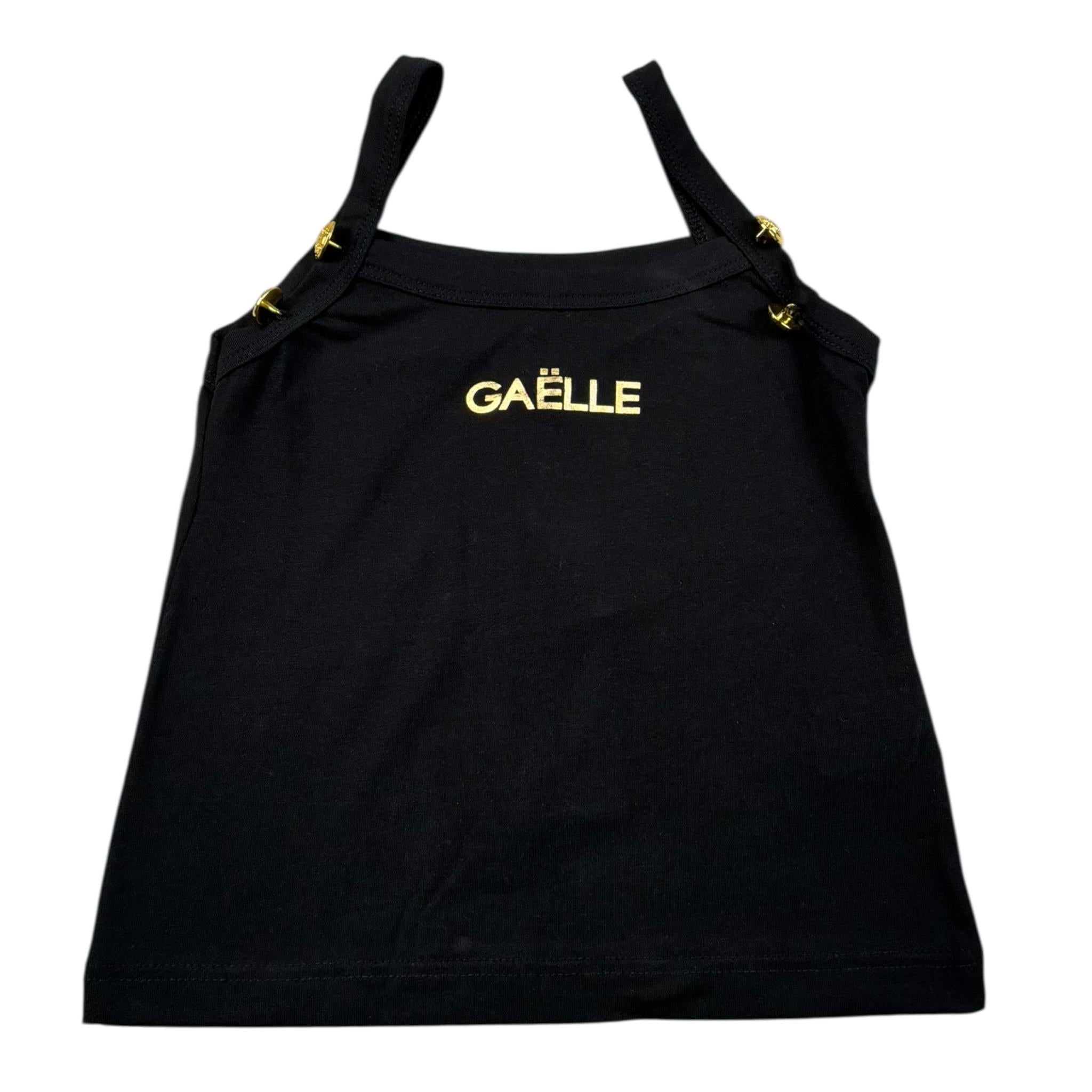 Gaelle Canotta Tinta Unita con Logo per Bambina 2746M00105 NERO GAELLE 