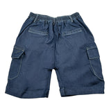 Emanuel Pris Bermuda In Denim Tinta Unita con Elastico In Vita per Bambino EBM5122R BLU EMANUEL PRIS 
