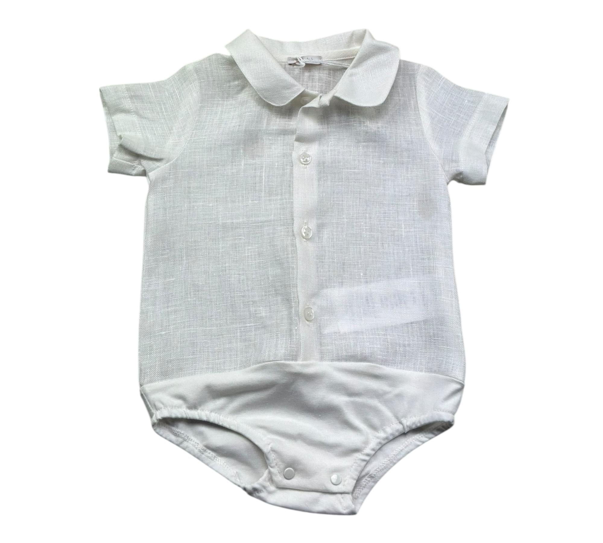 Le Bebe Camicia Body Mezza Manica Tinta Unita per Neonato LBB5321 BIANCO LE BEBE 