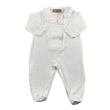 La Stupenderia Tutina Tinta Unita con Stampa per Neonata TBTT67 PANNA/ROSA LA STUPENDERIA 