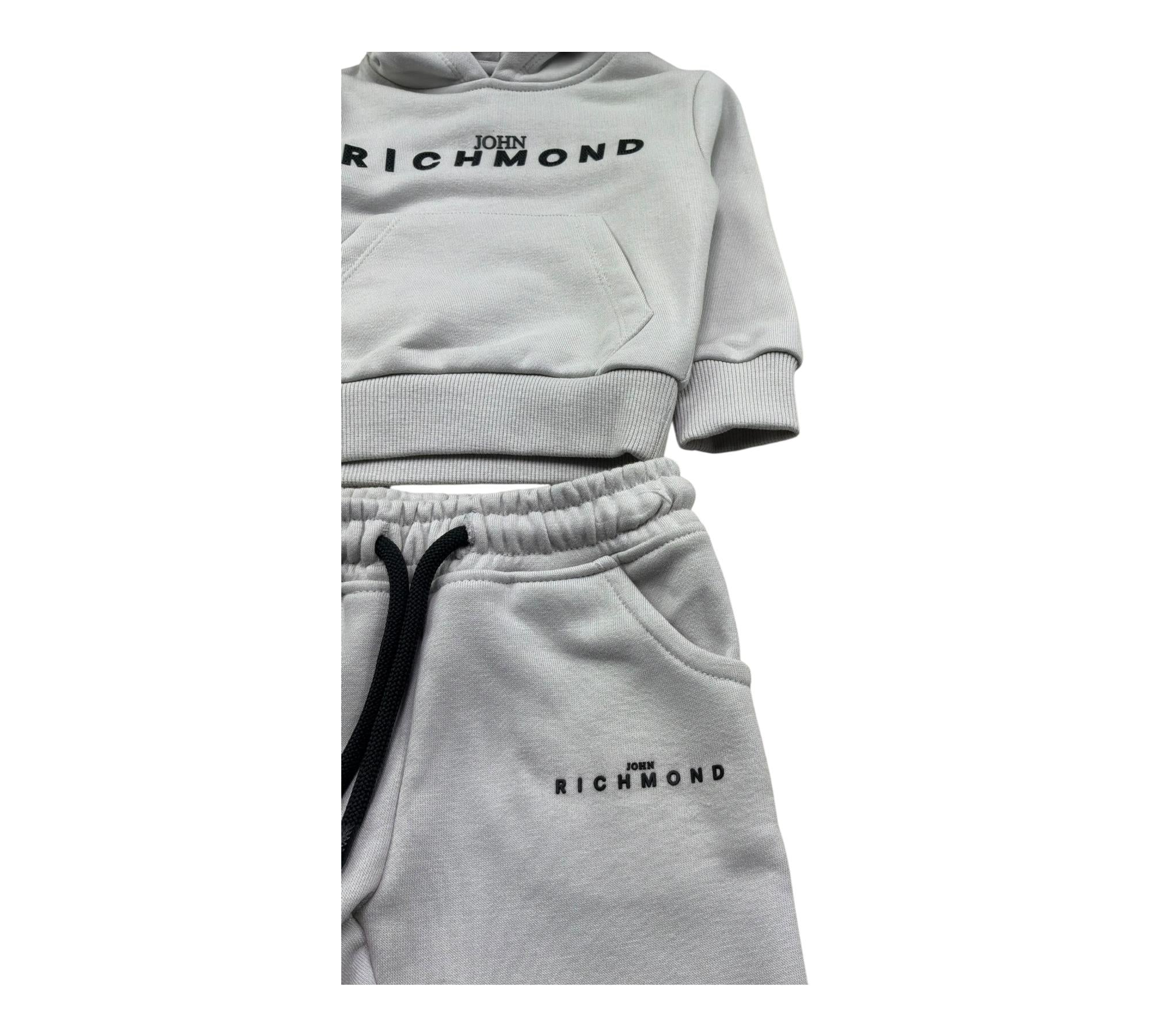 John Richmond Completo 2 Pezzi Felpa-Pantalone Tinta Unita per Neonato RIP26007CE GRIGIO JOHN RICHMOND 