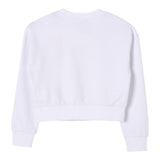 Diesel Felpa Chiusa Girocollo Tinta Unita con Logo per Bambina J01826X BIANCO DIESEL 