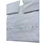 Le Bebe' Lenzuola Set 3 Pezzi Tinta Unita con Stampa per Neonato LBB5291 BIANCO LE BEBE' 