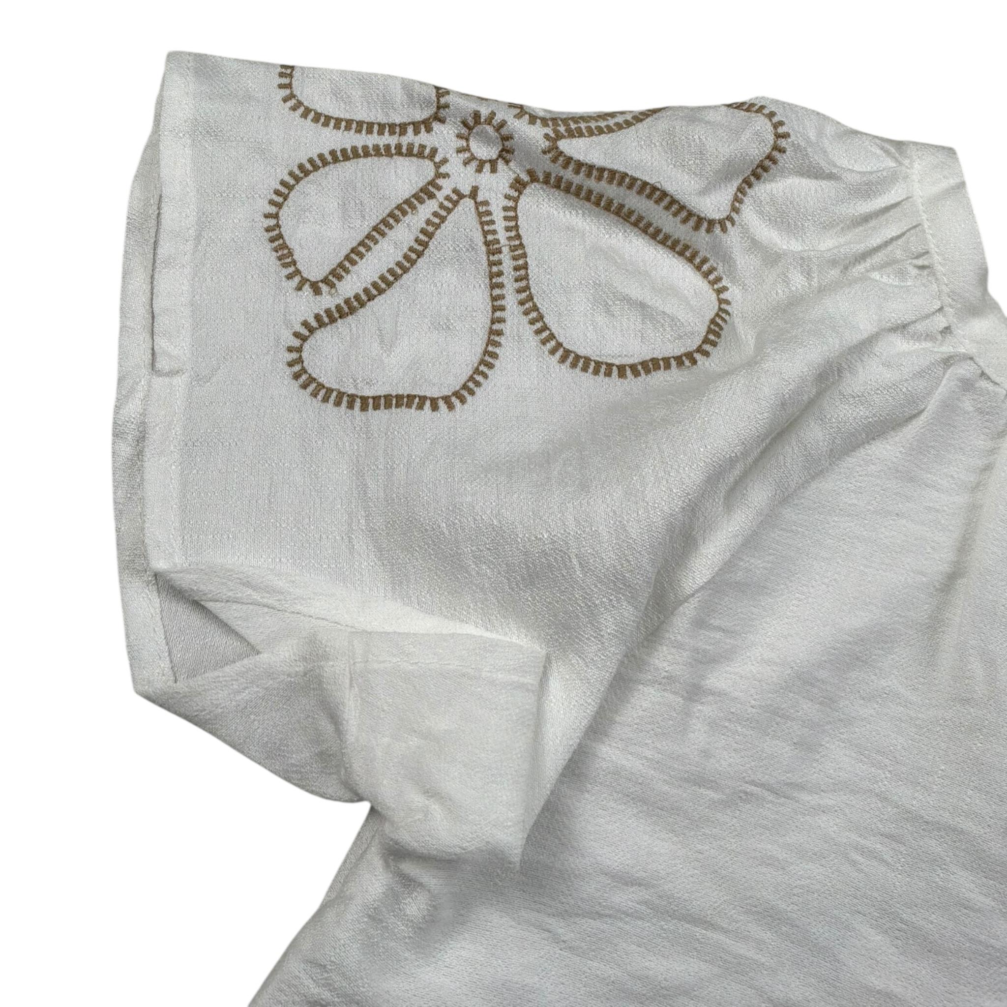 M+E' Camicia Mezza Manica tinta unita Cn Ricami Bianco per Neonata UE1699 BIANCO M+E' 
