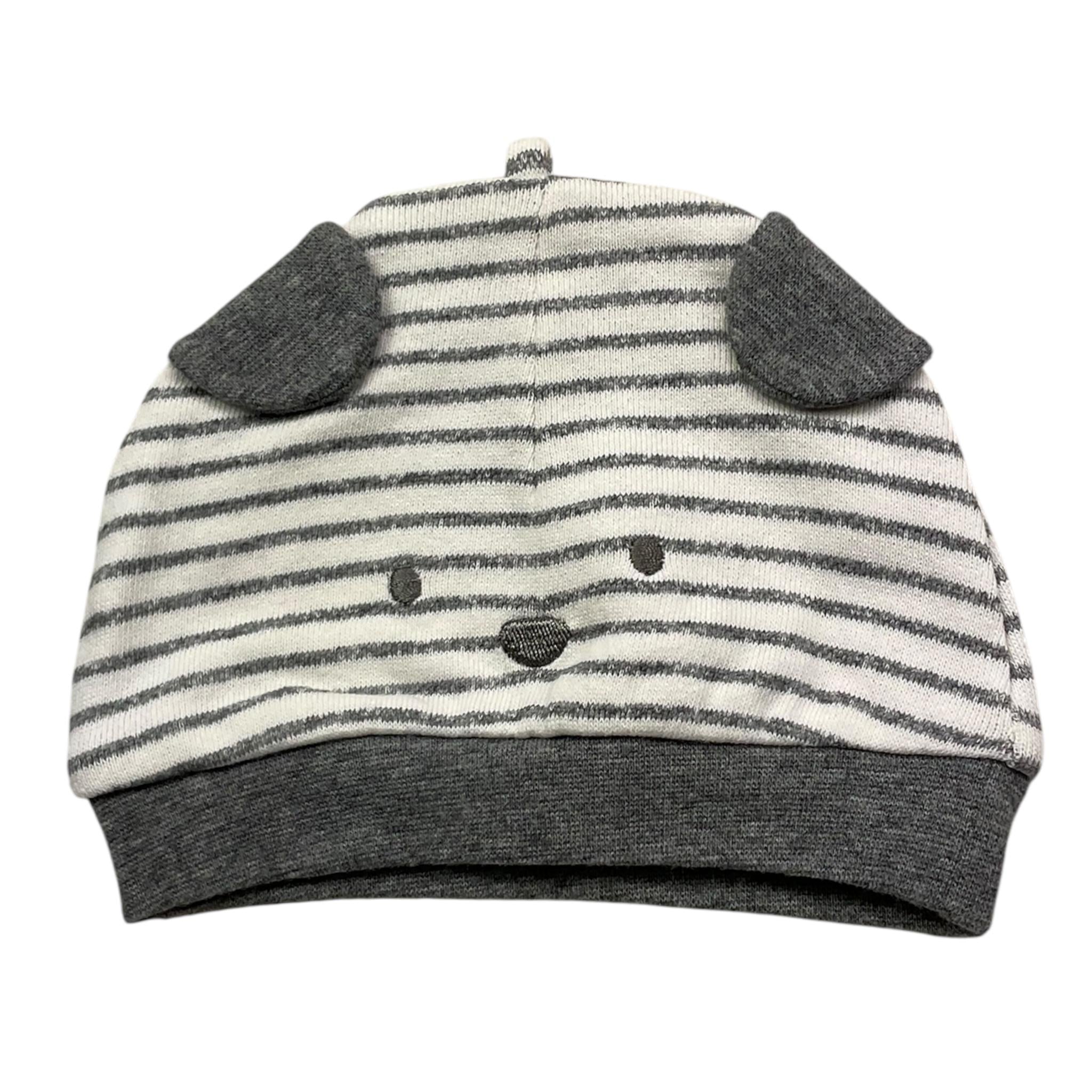 NINNAOH cappello bicolore con fantasia a righe Bianco/grigio per Neonato 2621XXX BIANCO/GRIGIO NINNAOH 