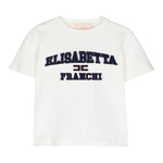 ELISABETTA FRANCHI t-shirt girocollo tinta unita cn stampa in contrasto Bianco per Neonata EGTS087 BIANCO ELISABETTA FRANCHI 