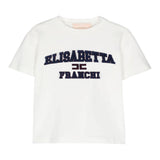 ELISABETTA FRANCHI t-shirt girocollo tinta unita cn stampa in contrasto Bianco per Neonata EGTS087 BIANCO ELISABETTA FRANCHI 