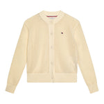 Tommy Hilfiger Cardigan Tinta Unita con Trafori per Bambina KG0KG07766 PANNA TOMMY HILFIGER 