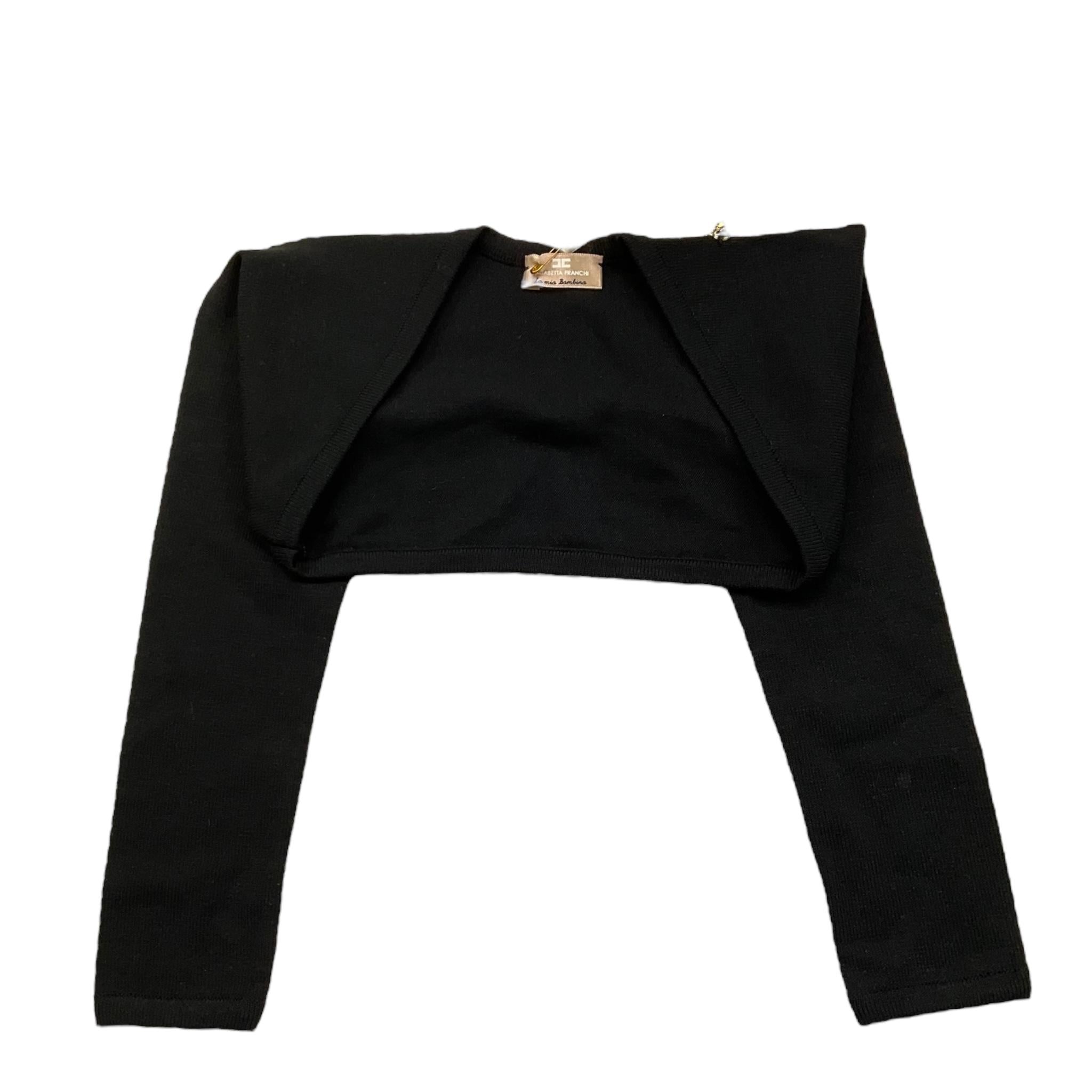 Elisabetta Franchi Coprispalle Tinta Unita per Bambina EFMA20 NERO ELISABETTA FRANCHI 