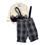 BABY A. completo 4 pezzi camicia-gilet-pantalone-papillon Panna per Neonato E2921 PANNA BABY A. 